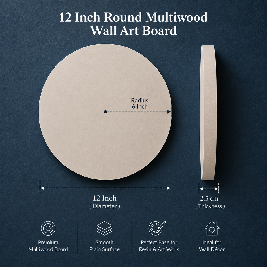 Round Multiwood Wall Art Board