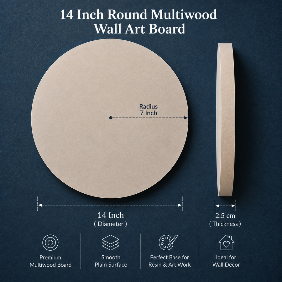 Round Multiwood Wall Art Board