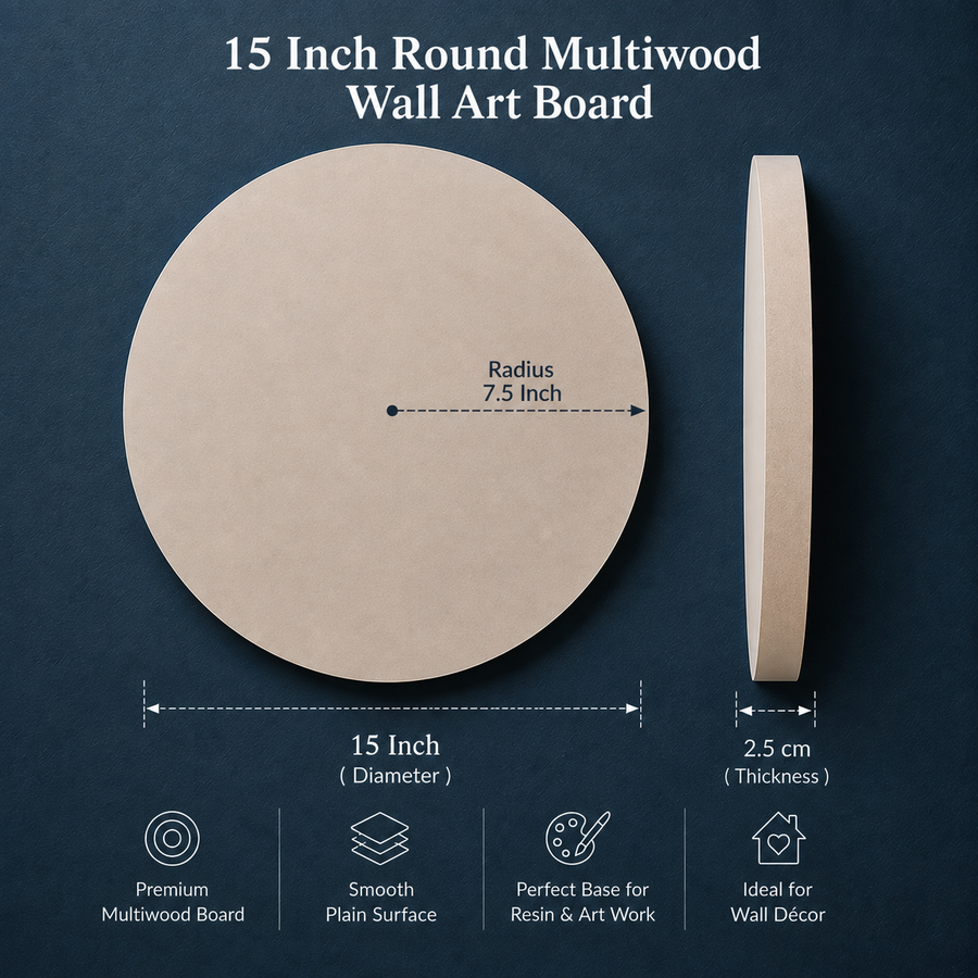 Round Multiwood Wall Art Board