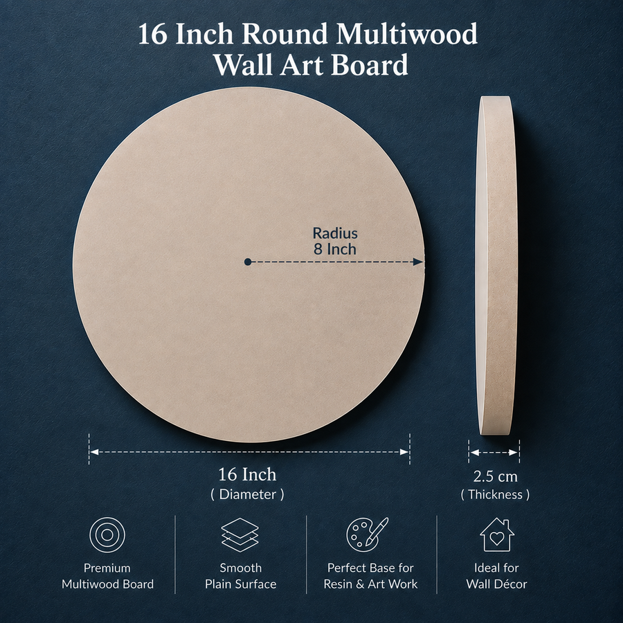 Round Multiwood Wall Art Board