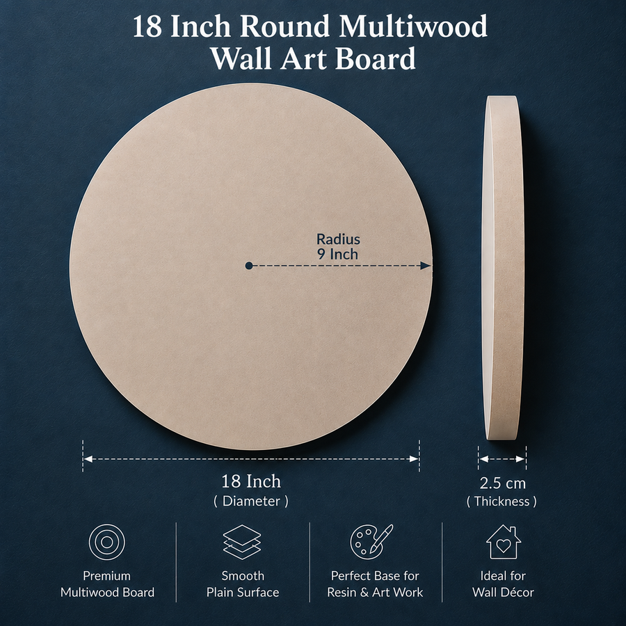 Round Multiwood Wall Art Board