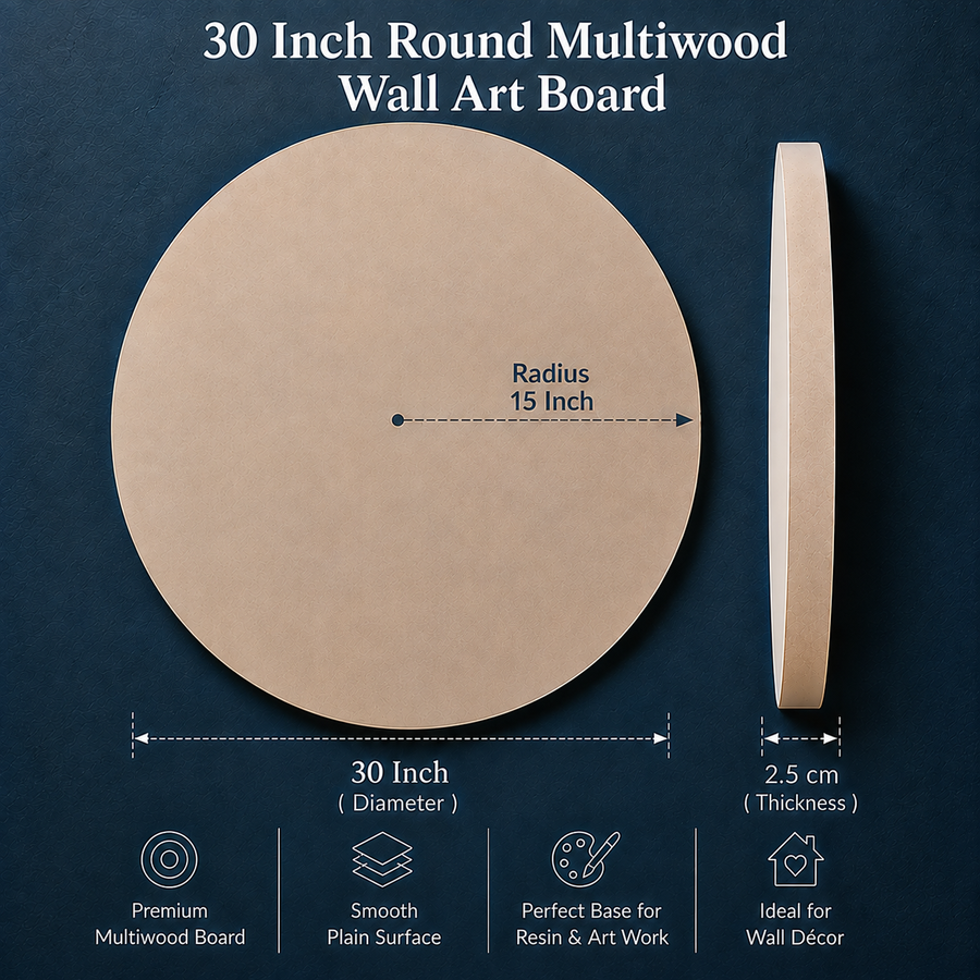 Round Multiwood Wall Art Board